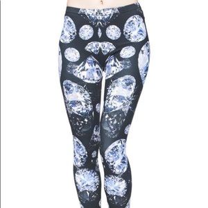 High quality print Diamonds Leggings 💎 OneSize